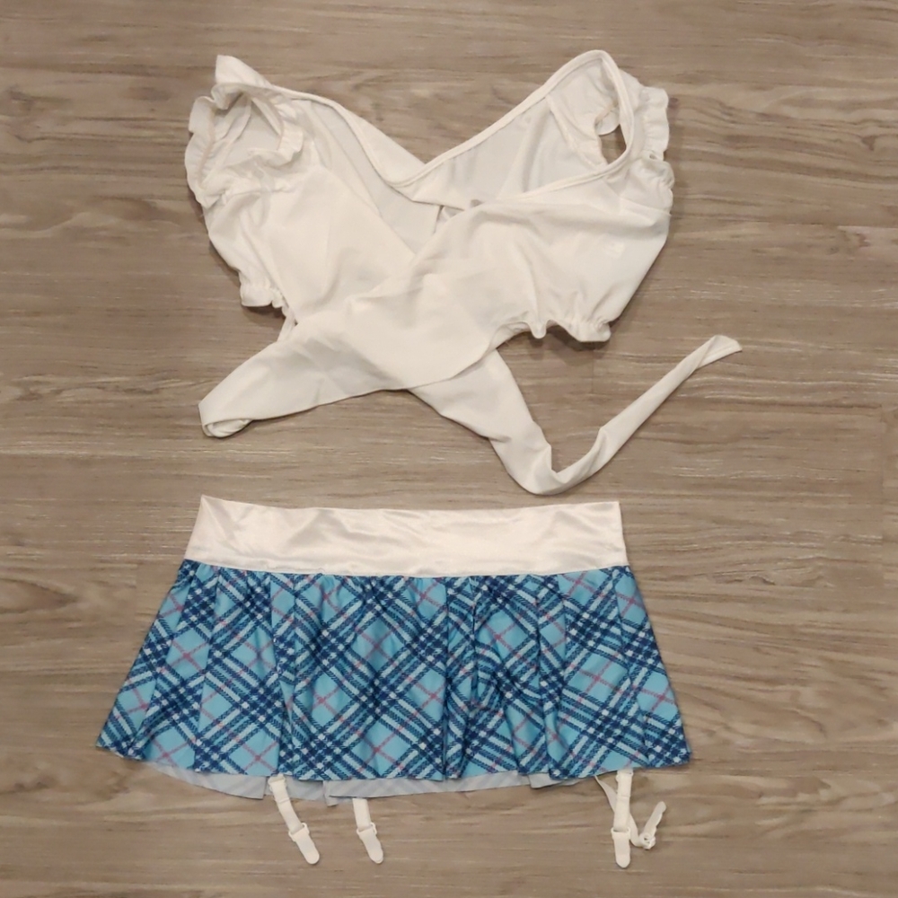 Cosplay Costume Crop Top and Skirt Set